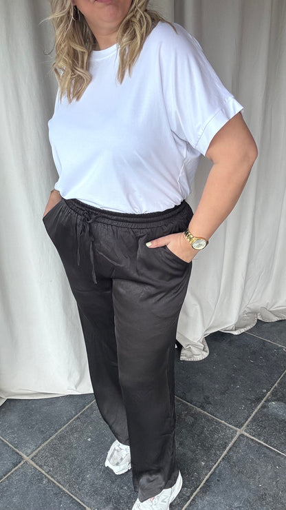 Satin broek - Zwart