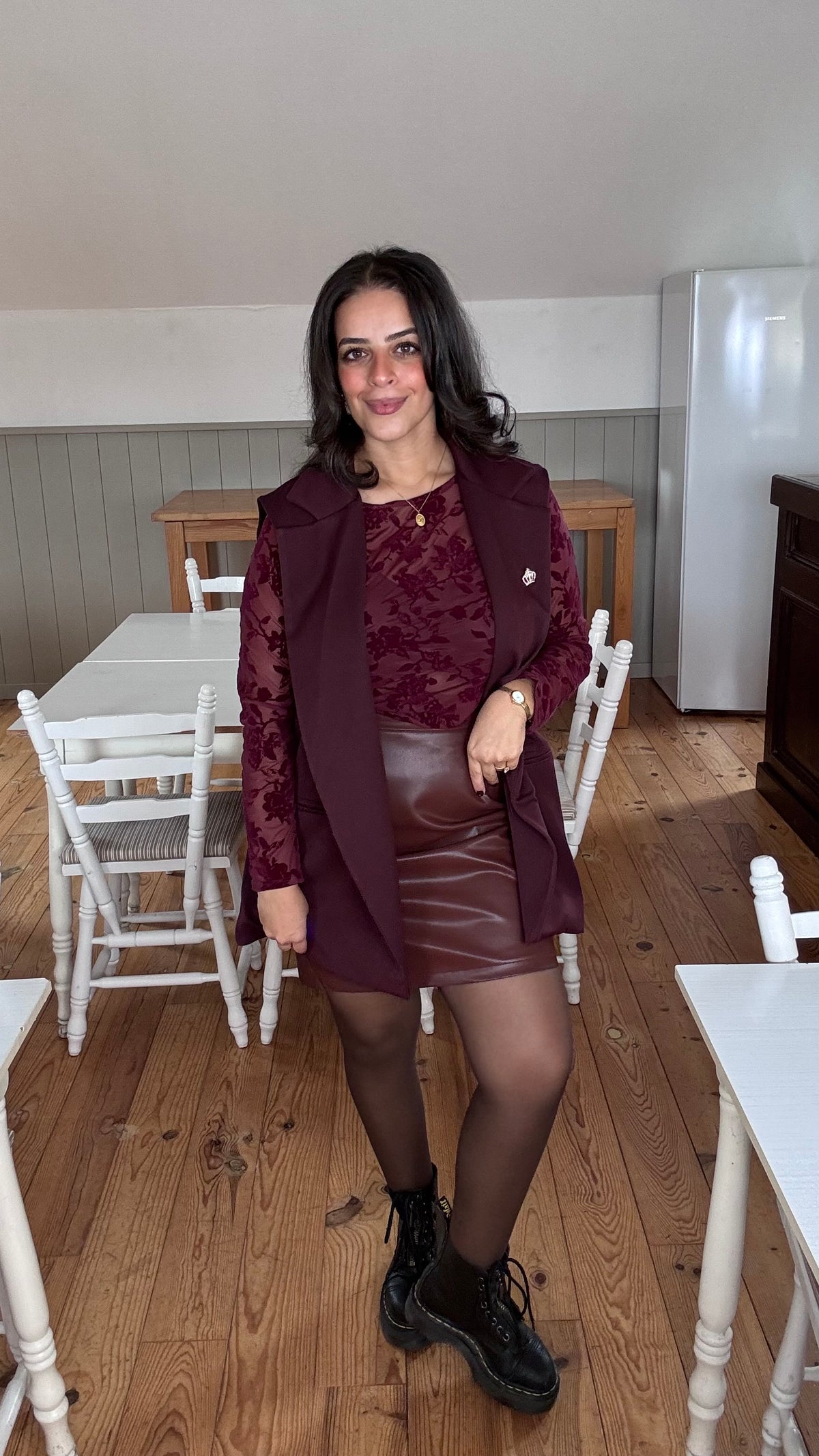 Royal mouwloze blazer - Burgundy