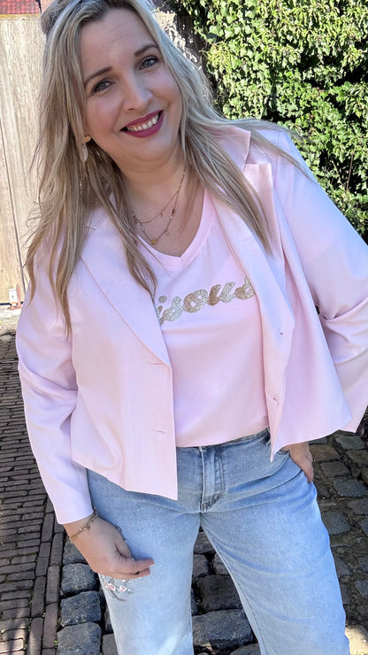 Boss blazer - Lichtroze