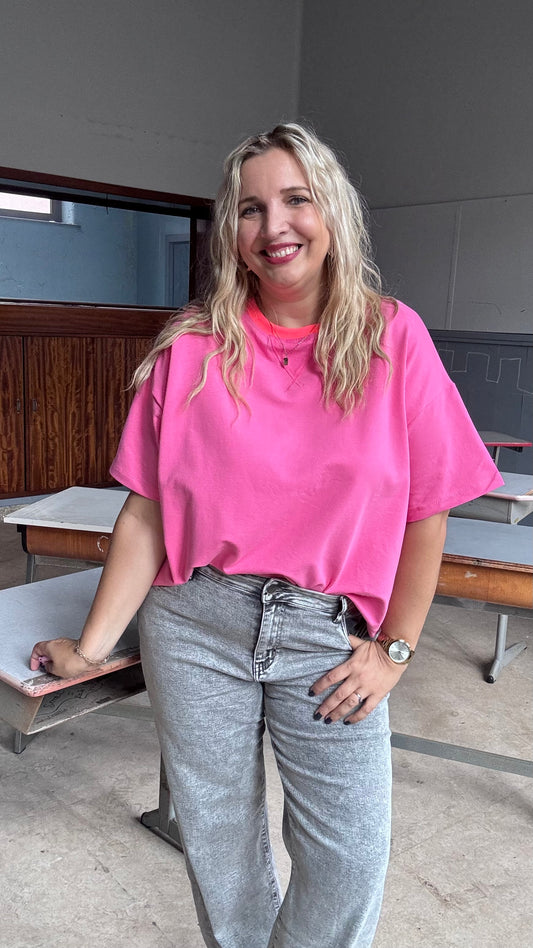 Neon shirt - Roze