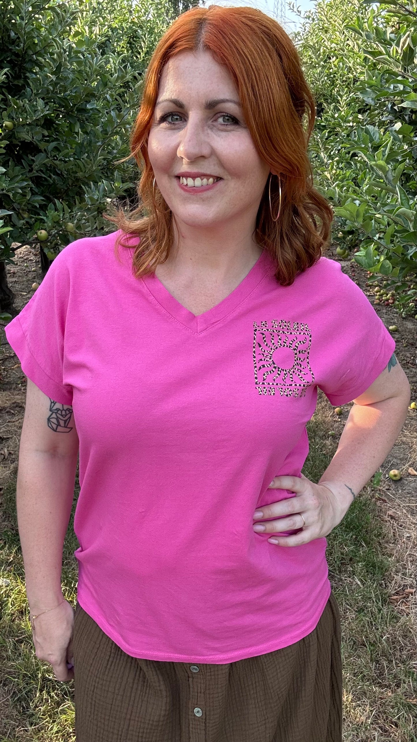 Le soleil shirt - Fuchsia