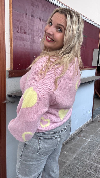 Love cardigan - roze