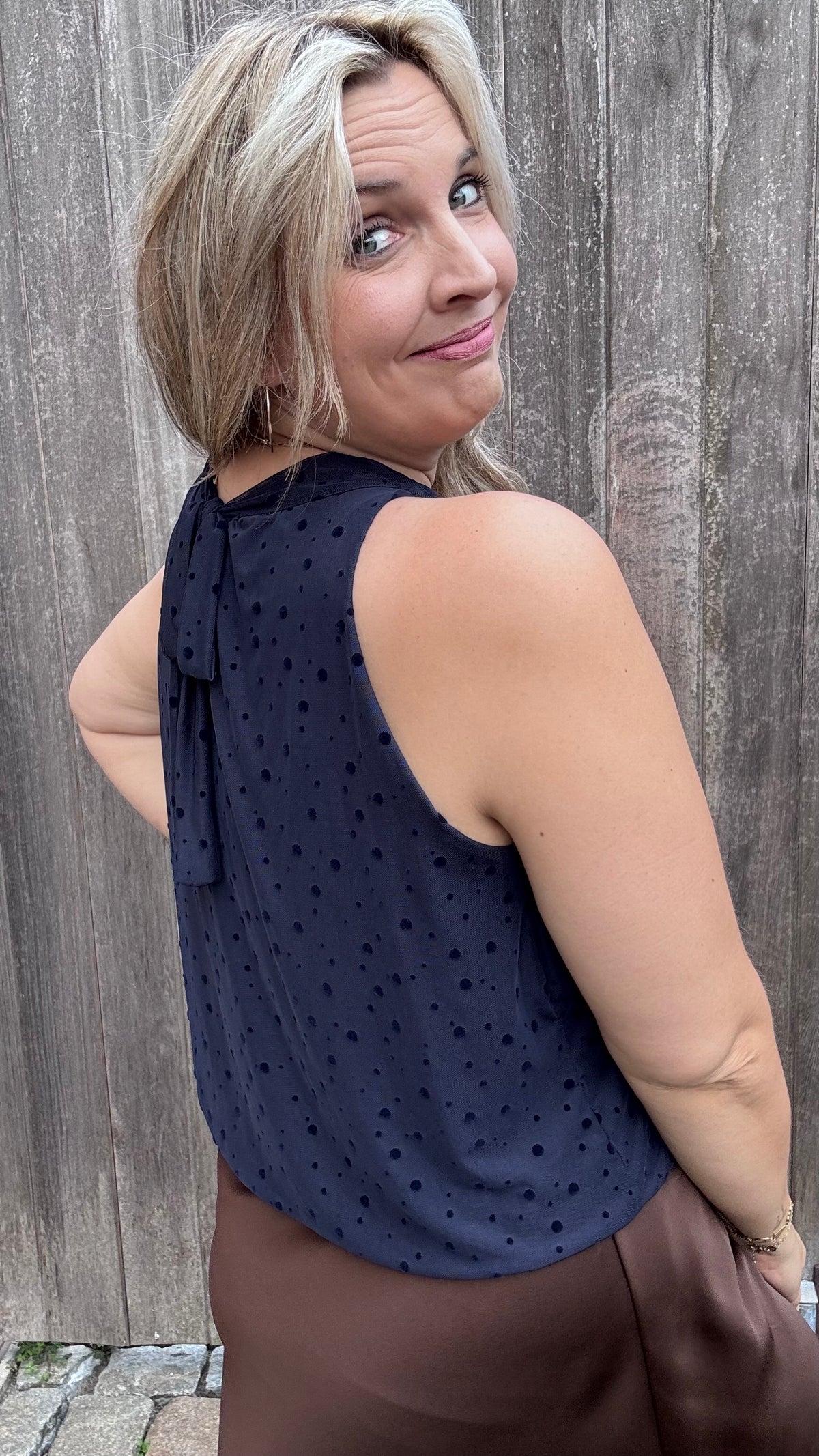 Clarisse top - Donkerblauw