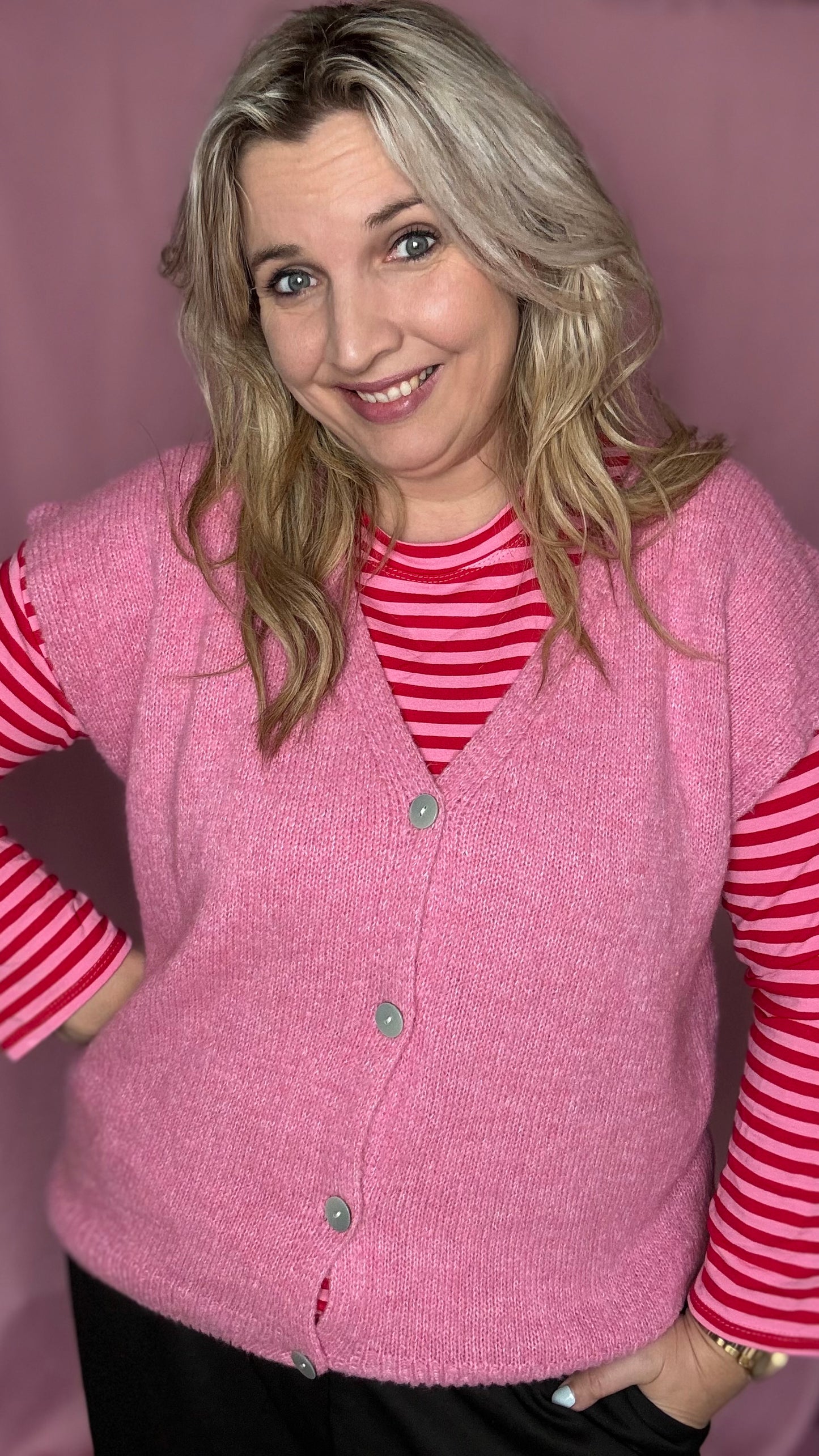 Candy cardigan - Roze