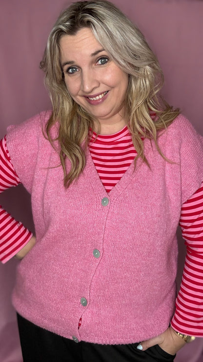 Candy cardigan - Roze