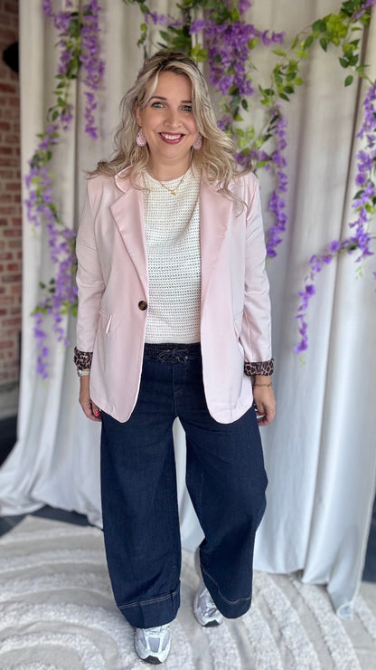 Blazer roze/leopard
