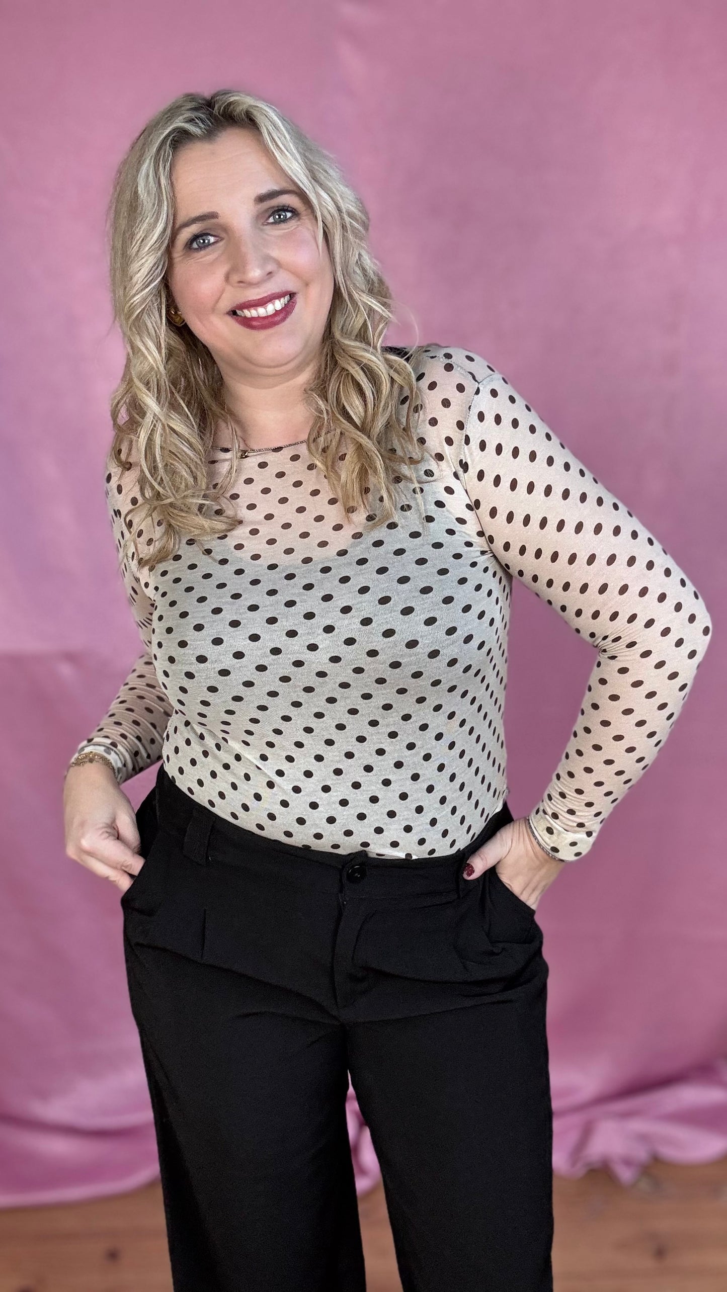 Polkadot cashmere top