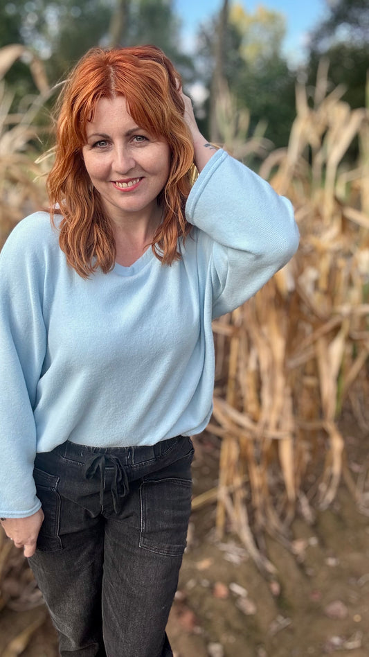 Basic trui - lichtblauw