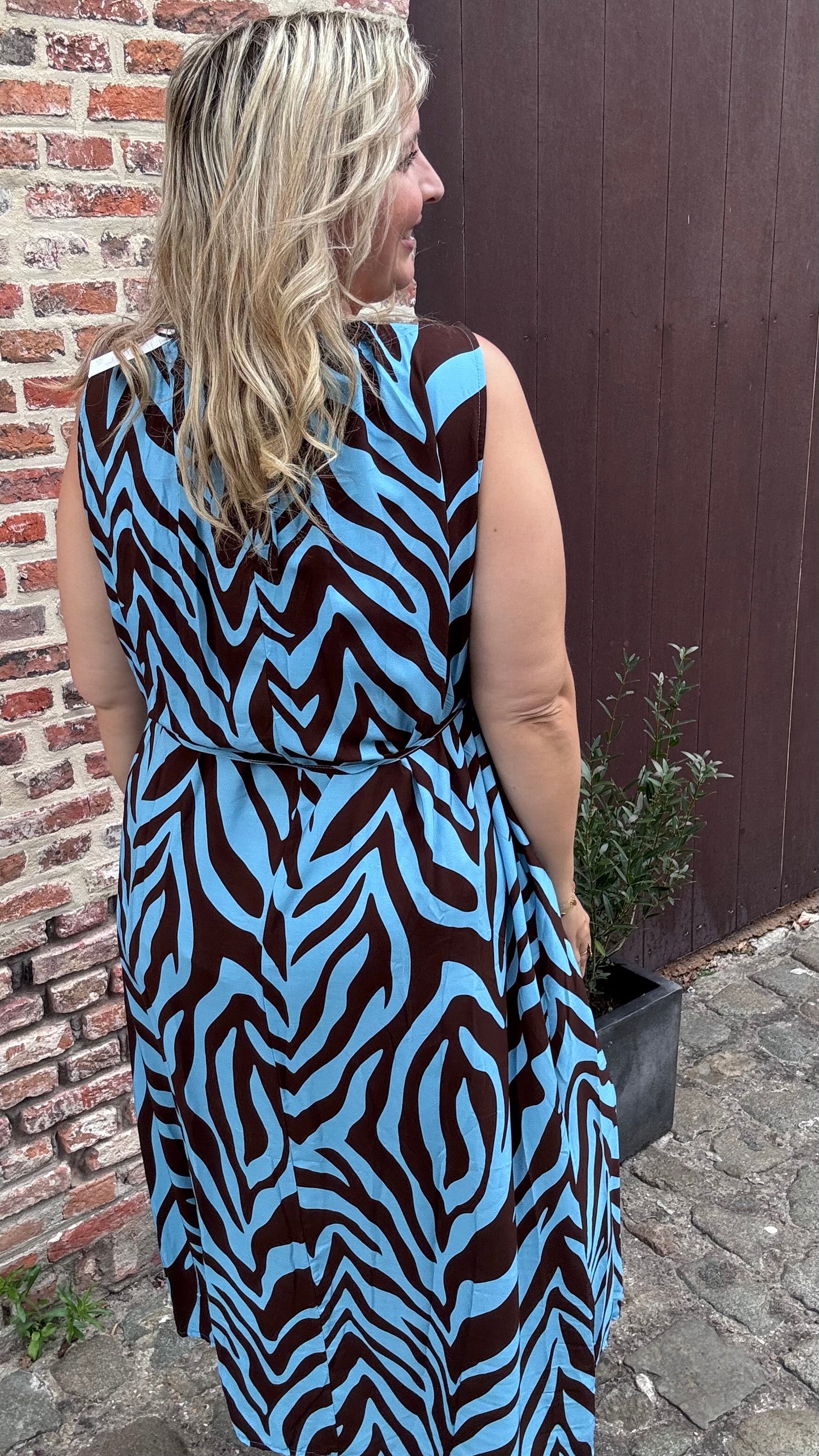 Nezz dress - blauw/bruin
