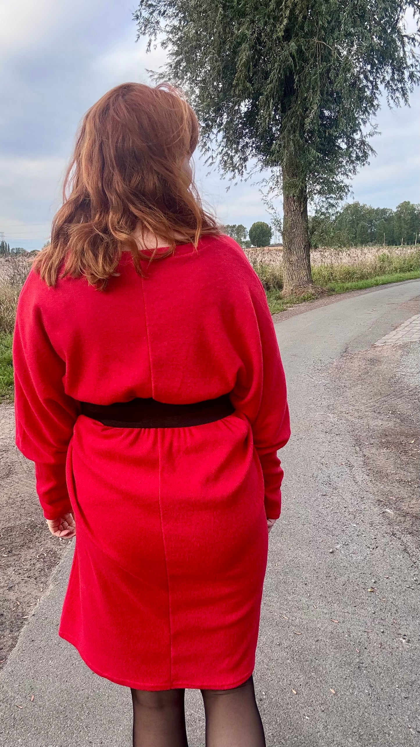 Lounge luxe jurk - Rood