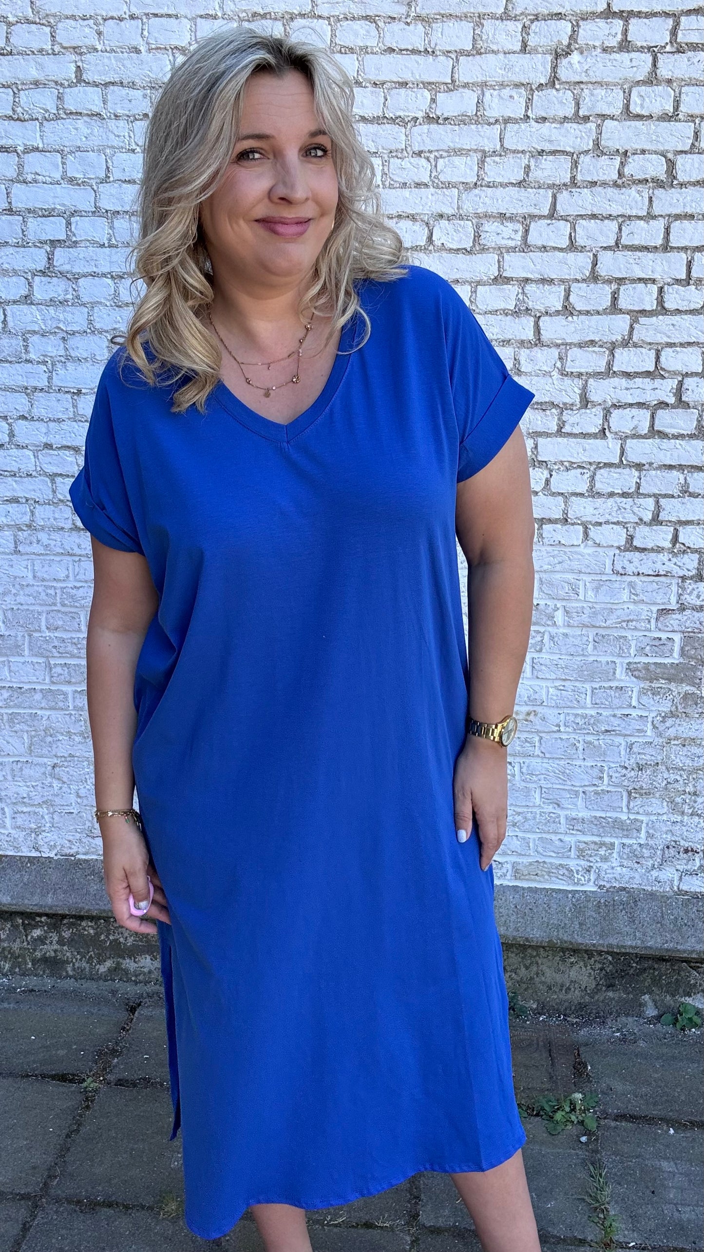 Shauni shirtdress - Kobaltblauw