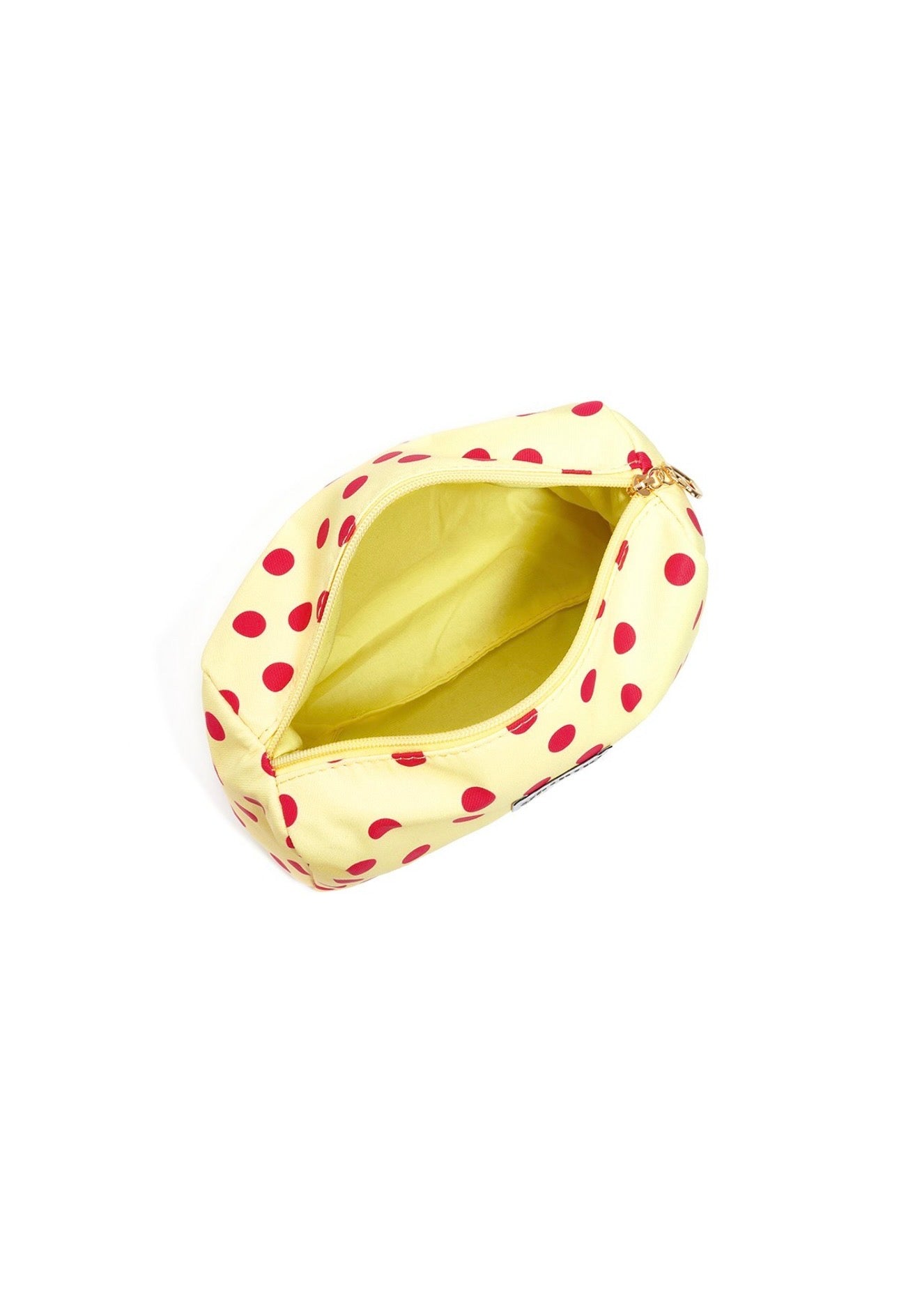 Make-up tas dots -  geel