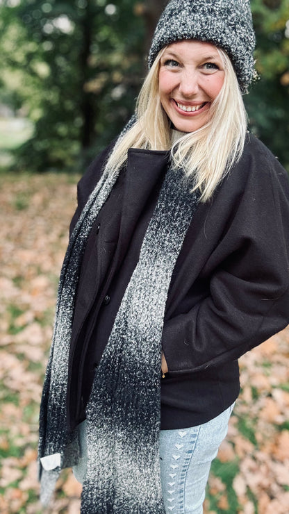 Mingle set (sjaal & muts) - Zwart