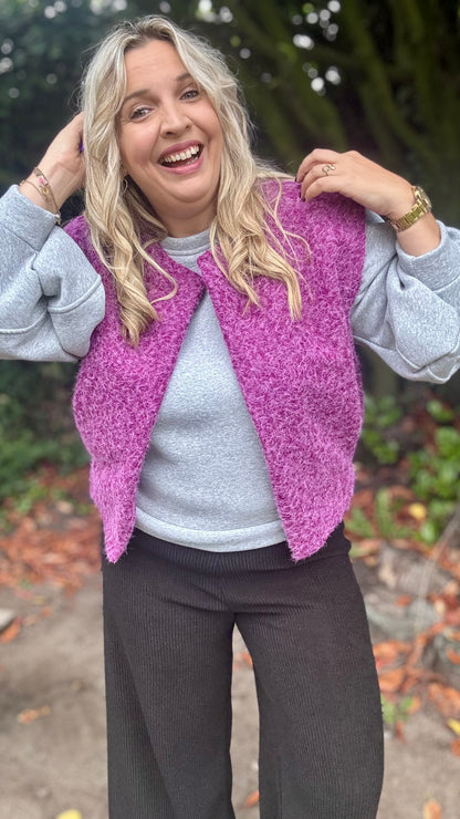 Brush gilet - Mauve