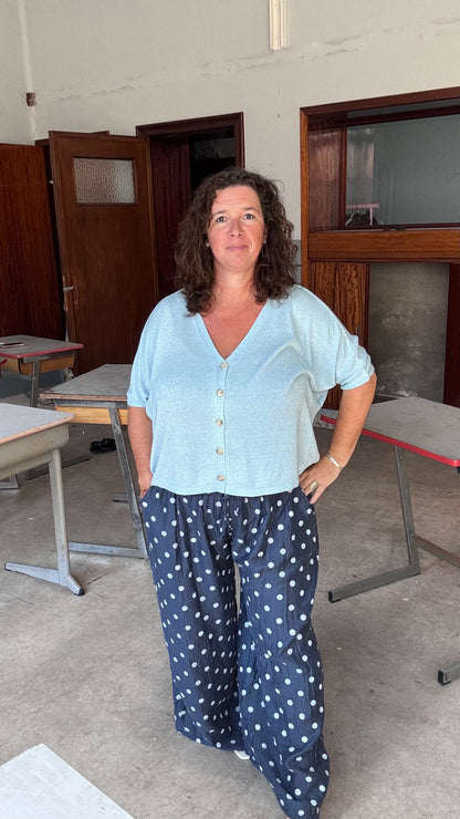 Pippa dots broek - Blauw