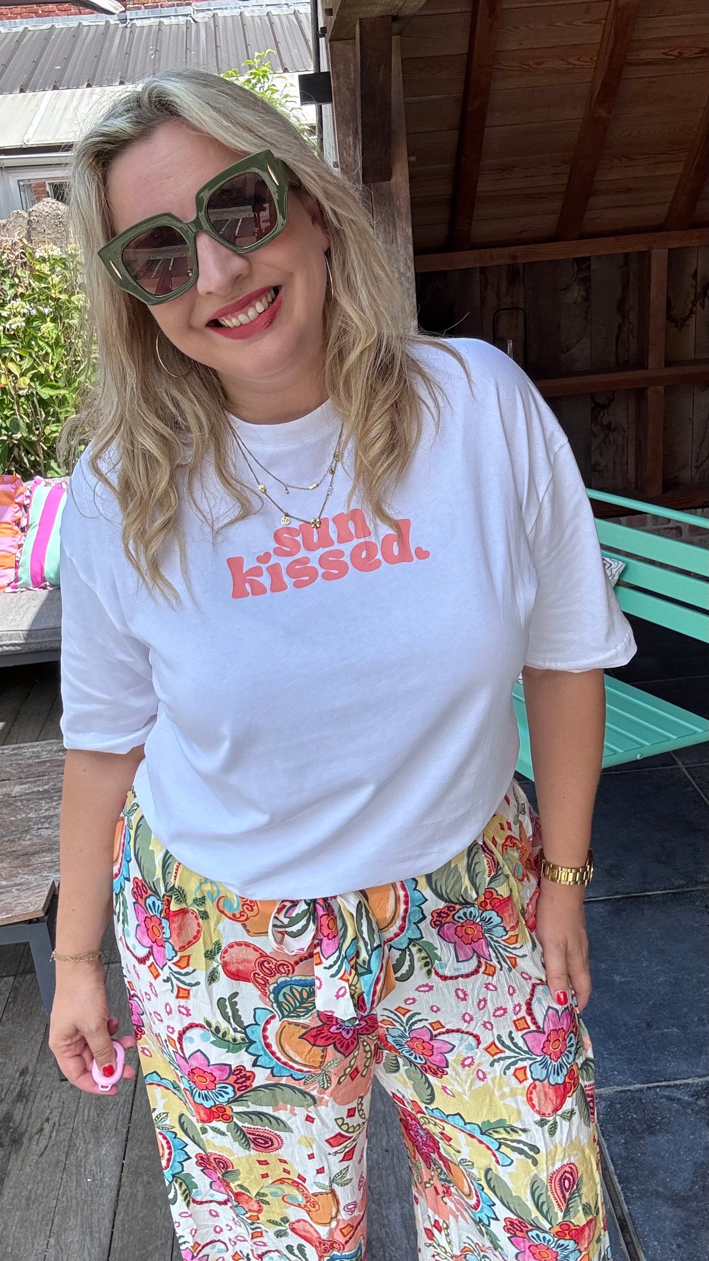 T-shirt sunkissed - Wit
