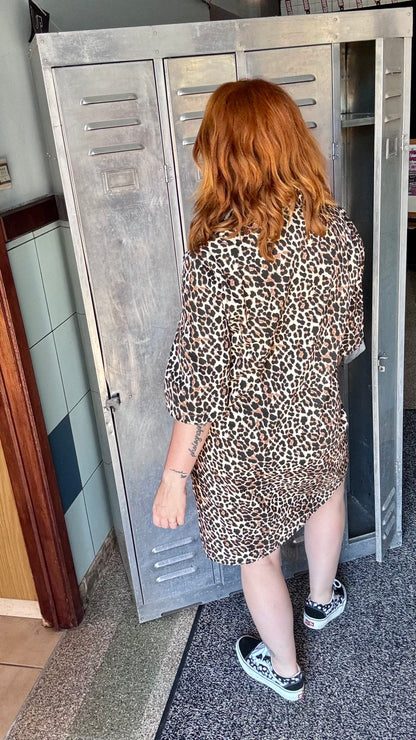 Jeansjurk - Leopard