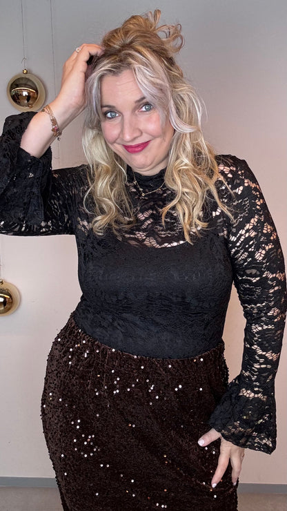 Lucy Lace Blouse - Zwart