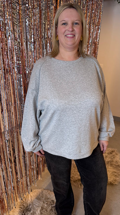 Relaxed curve sweater - Grijs