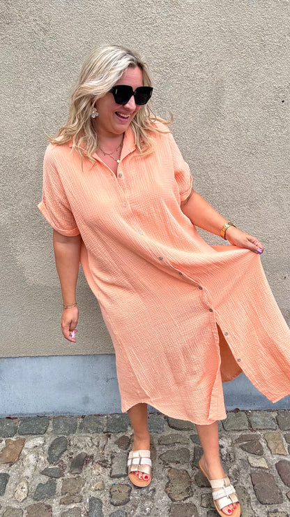 Justine jurk - Peach