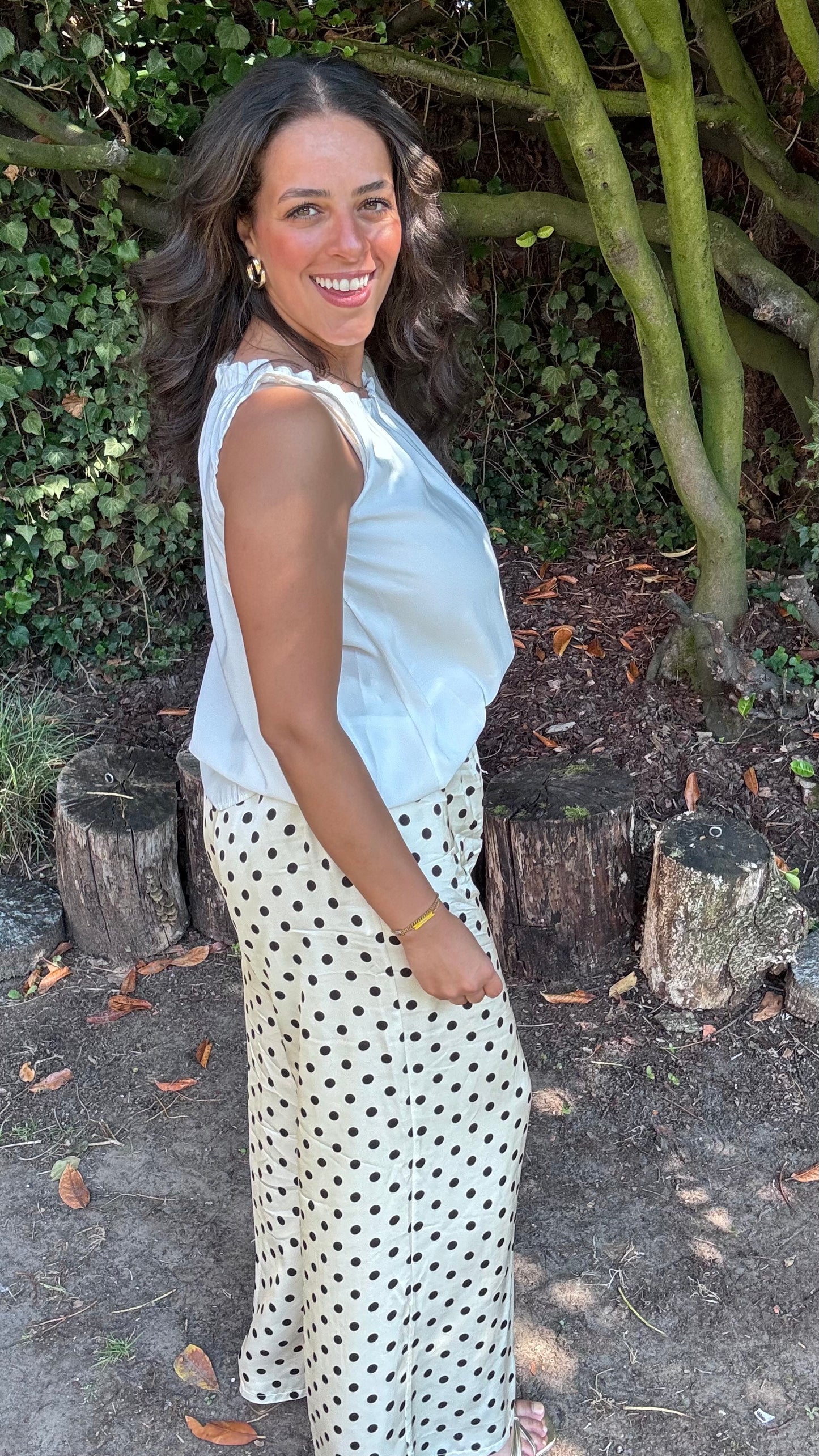 Shoulder bow top - Wit