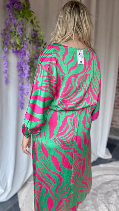 Bellini dress green/pink