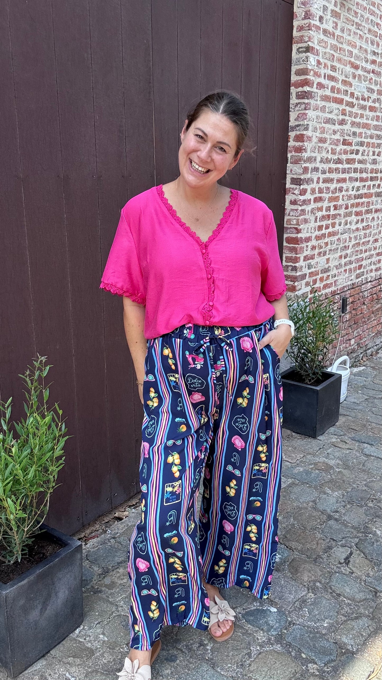 Tropical breeze broek - Blauw