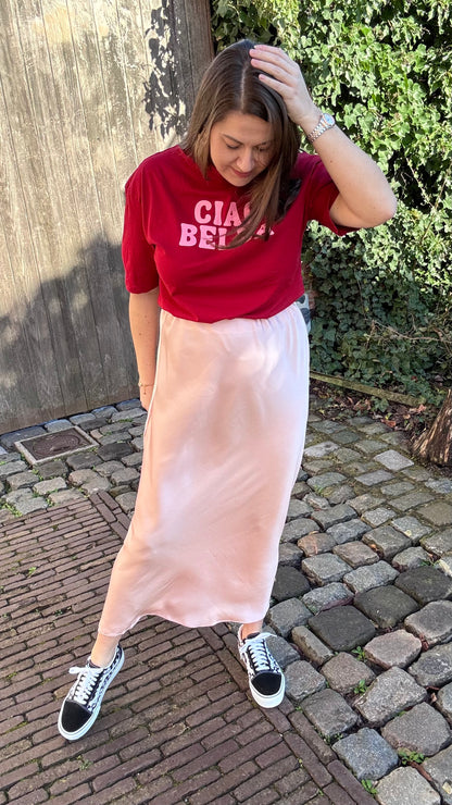 Silky muse rok - Zachtroze