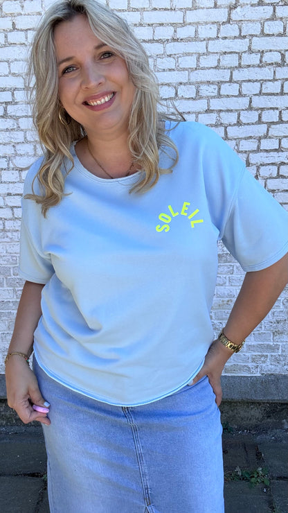 Soleil shirt leopard - Blauw