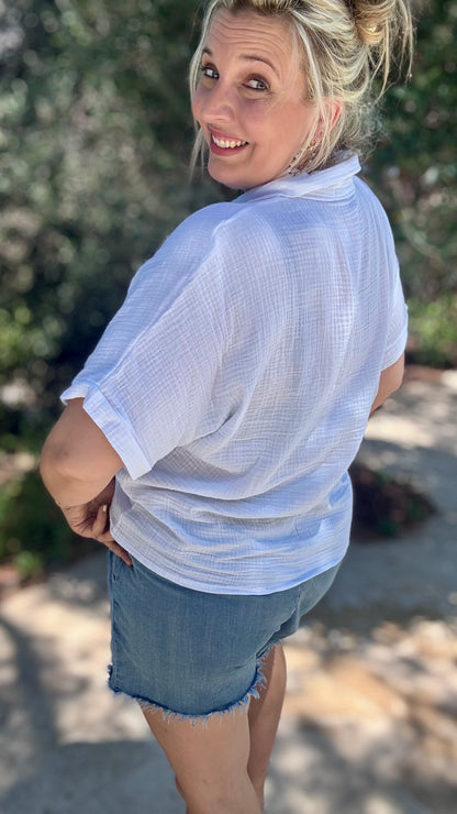 La palma blouse navy