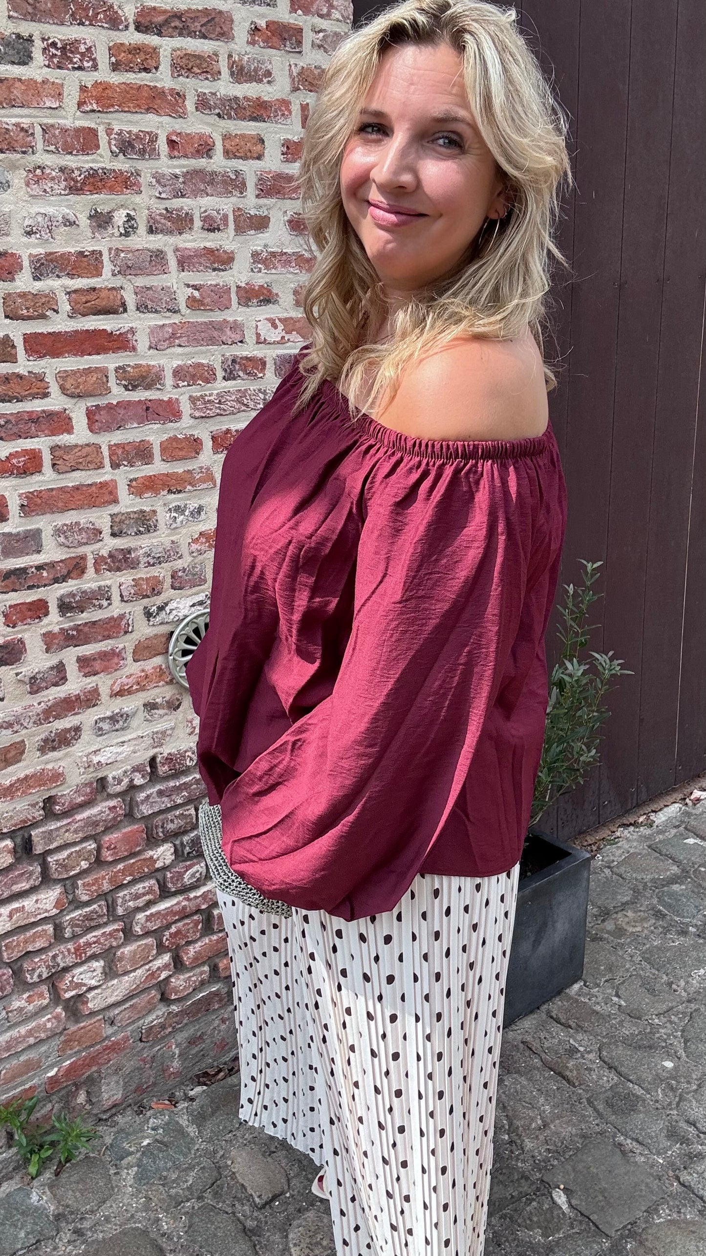 Umnia blouse - Wijnrood