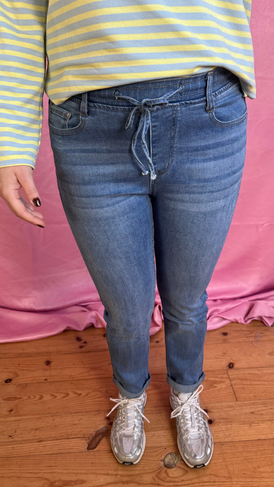 Straight blue jegging jeans