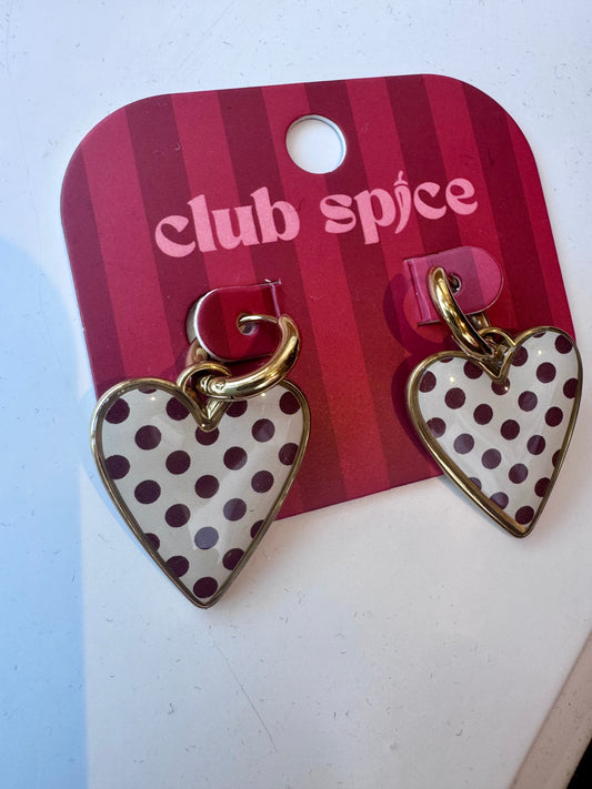 Dot Hearts oorbellen