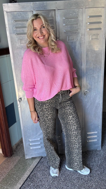 Bow touch trui - Roze