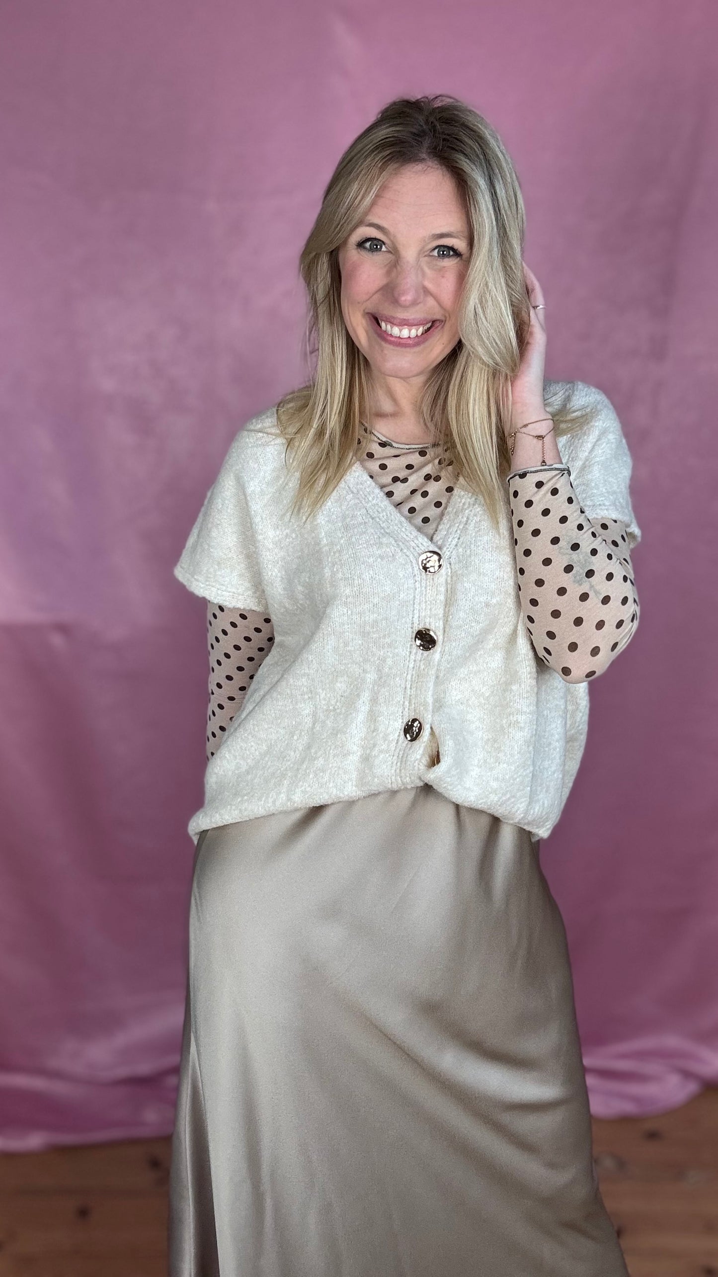 Silky muse rok - Champagne