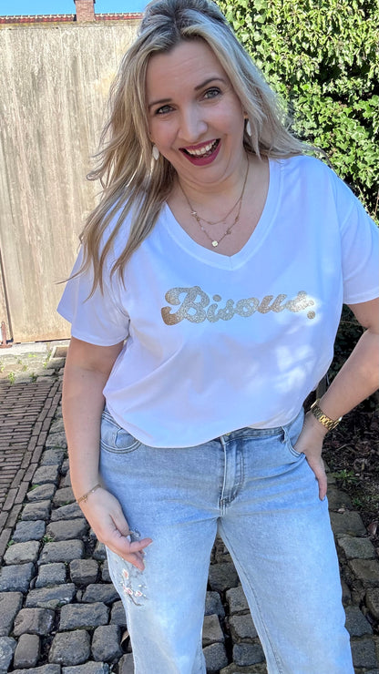 Bisous shirt - Wit