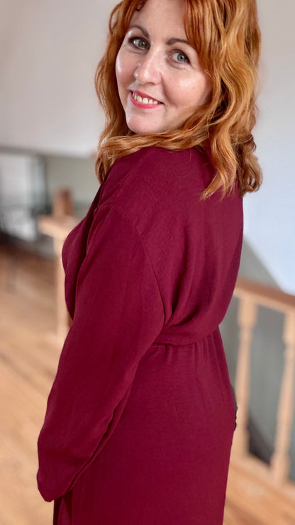 Celeste jurk - Wijnrood