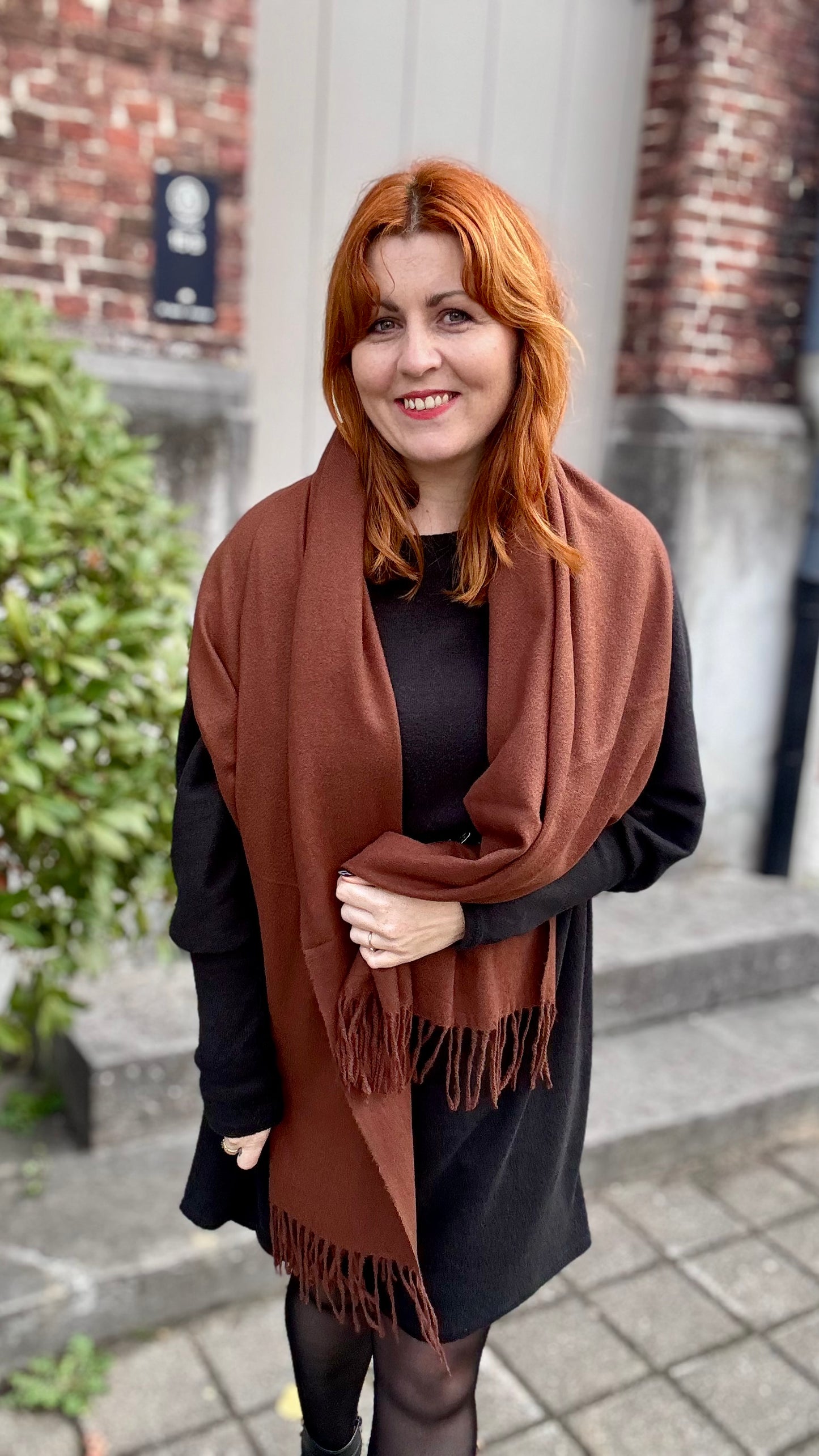 Cozy Tea sjaal - Donkerbruin