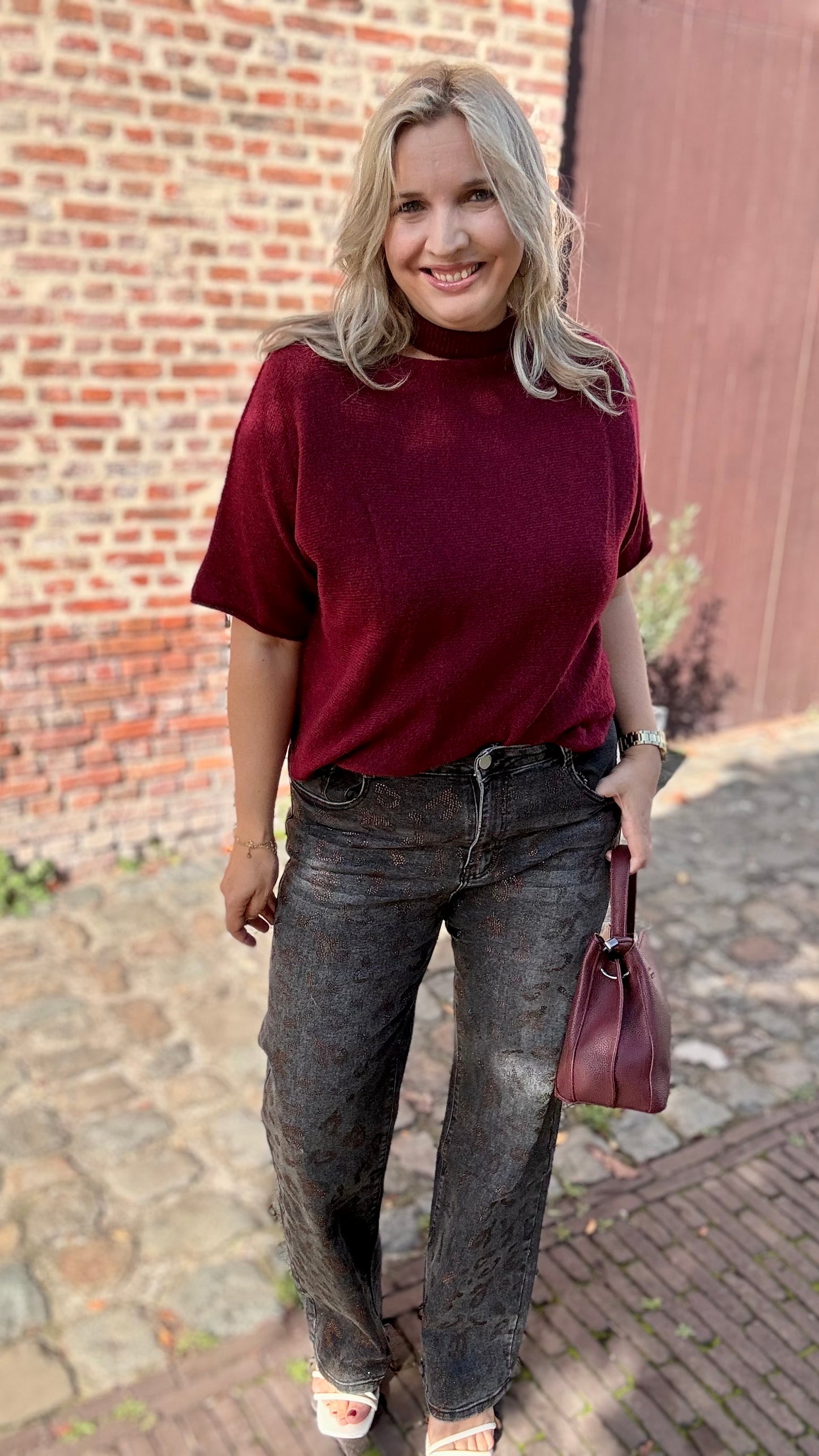 Leopard jeans - Grey Sparkle