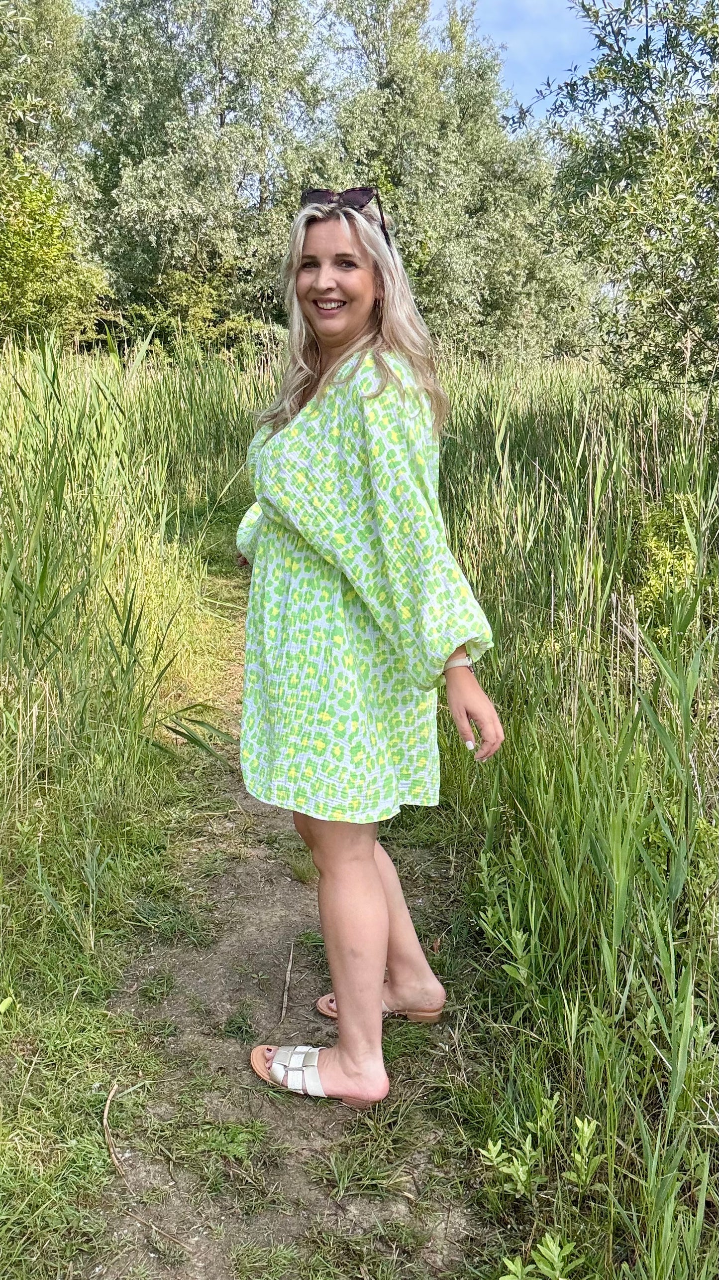Pastel jungle shorty dress