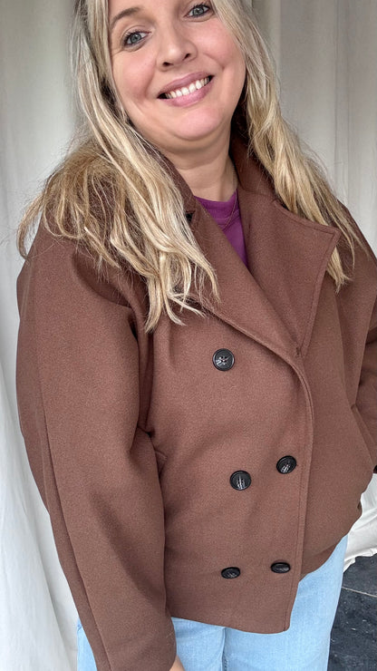 Vicky mantel - Bruin