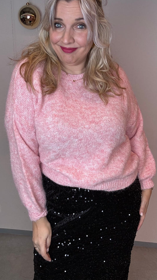 Winterglam trui - Roze
