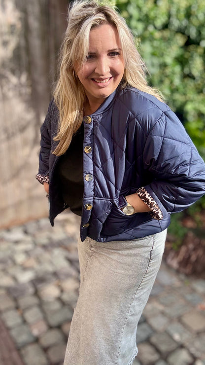 Urban leopard puffer - Donkerblauw