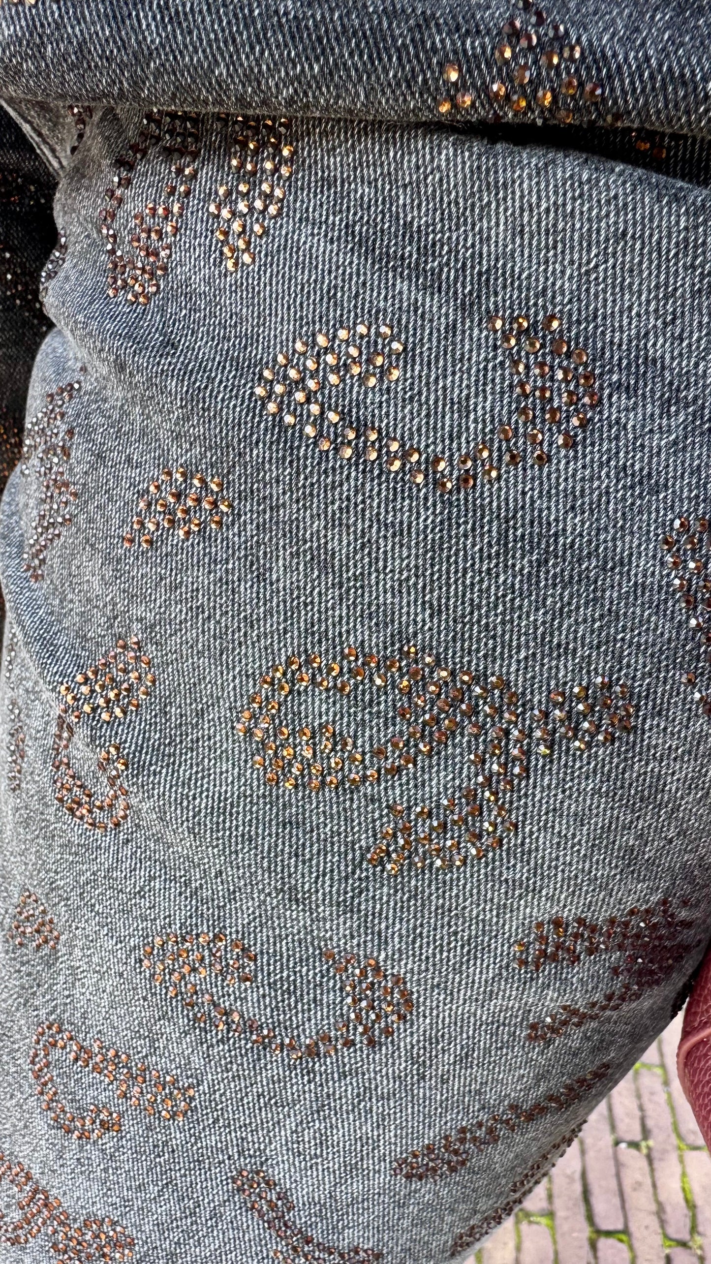 Leopard jeans - Grey Sparkle