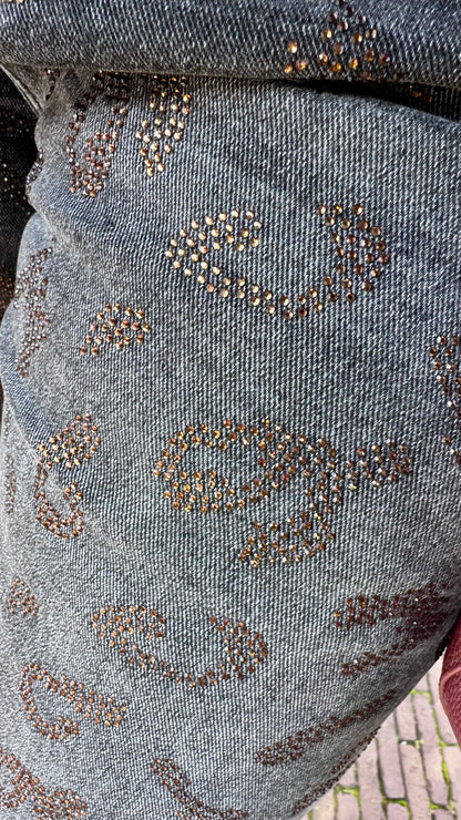 Leopard jeans - Grey Sparkle