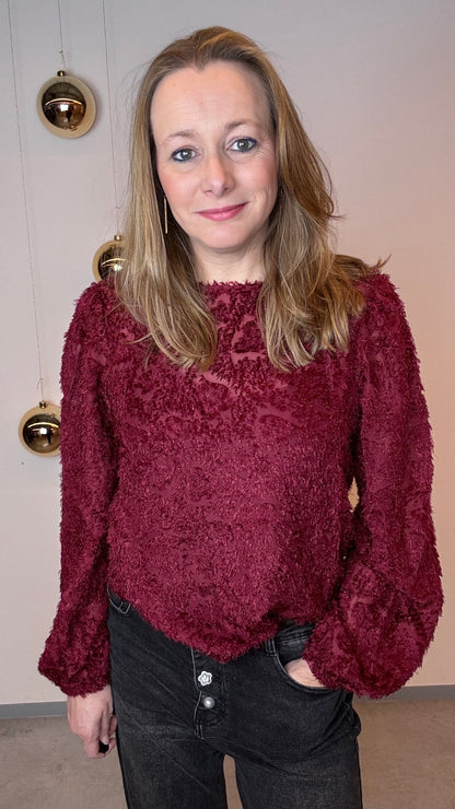 Fluff blouse - Rood