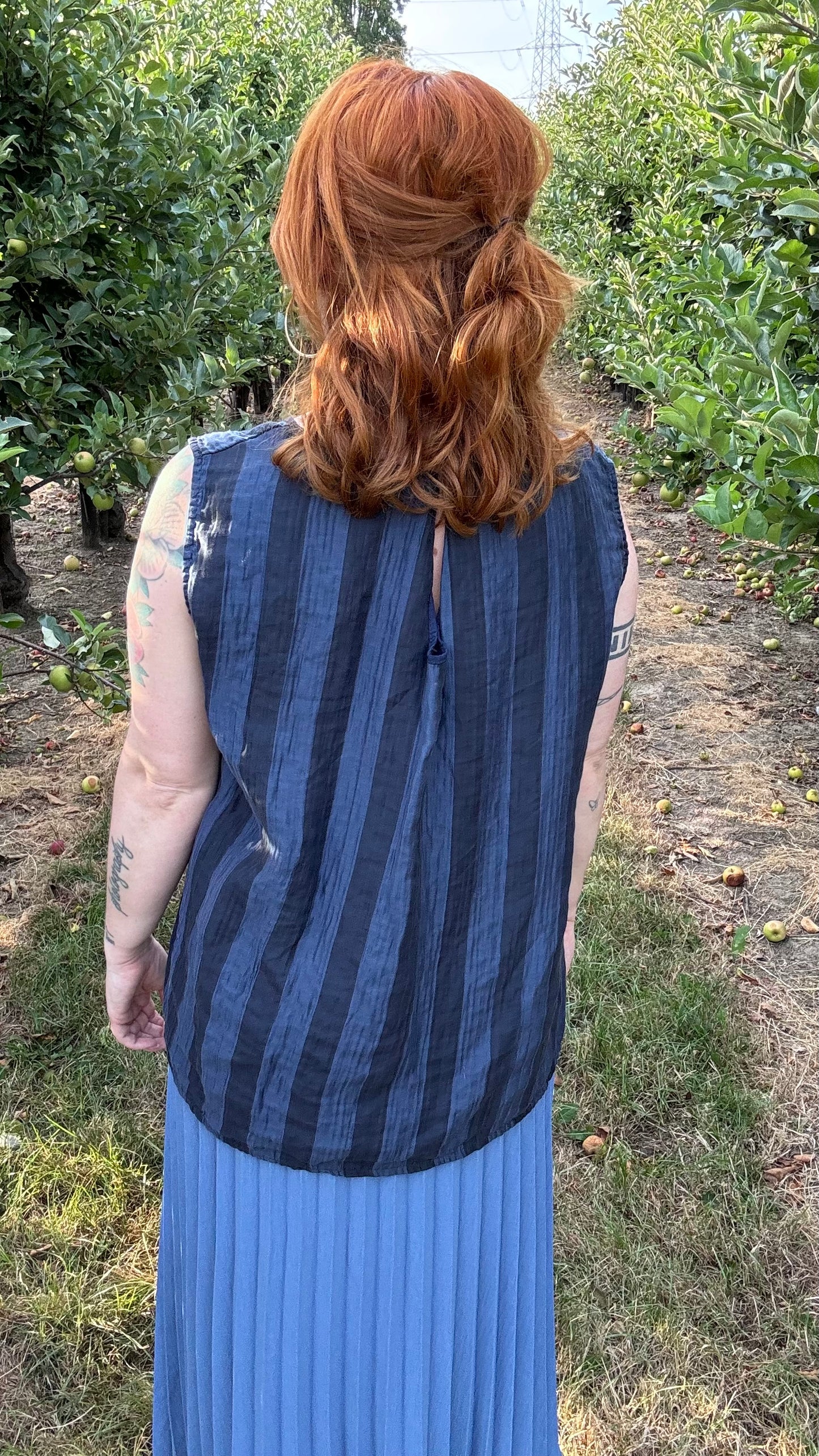 Gestreepte top - Blauw
