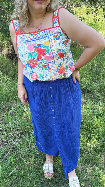 Ruth tetra rok - Blauw