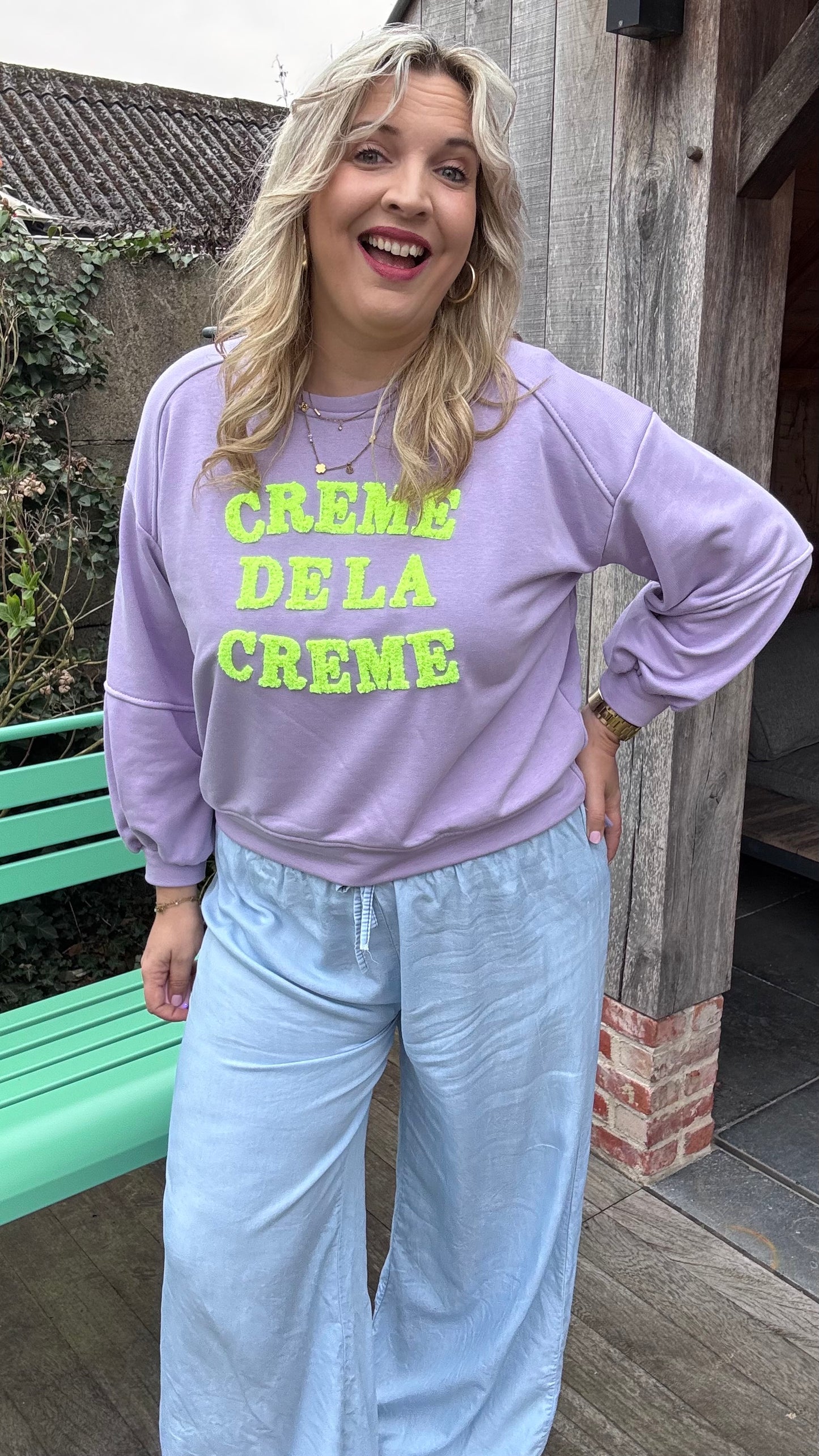 Sweater Crème de la crème - paars