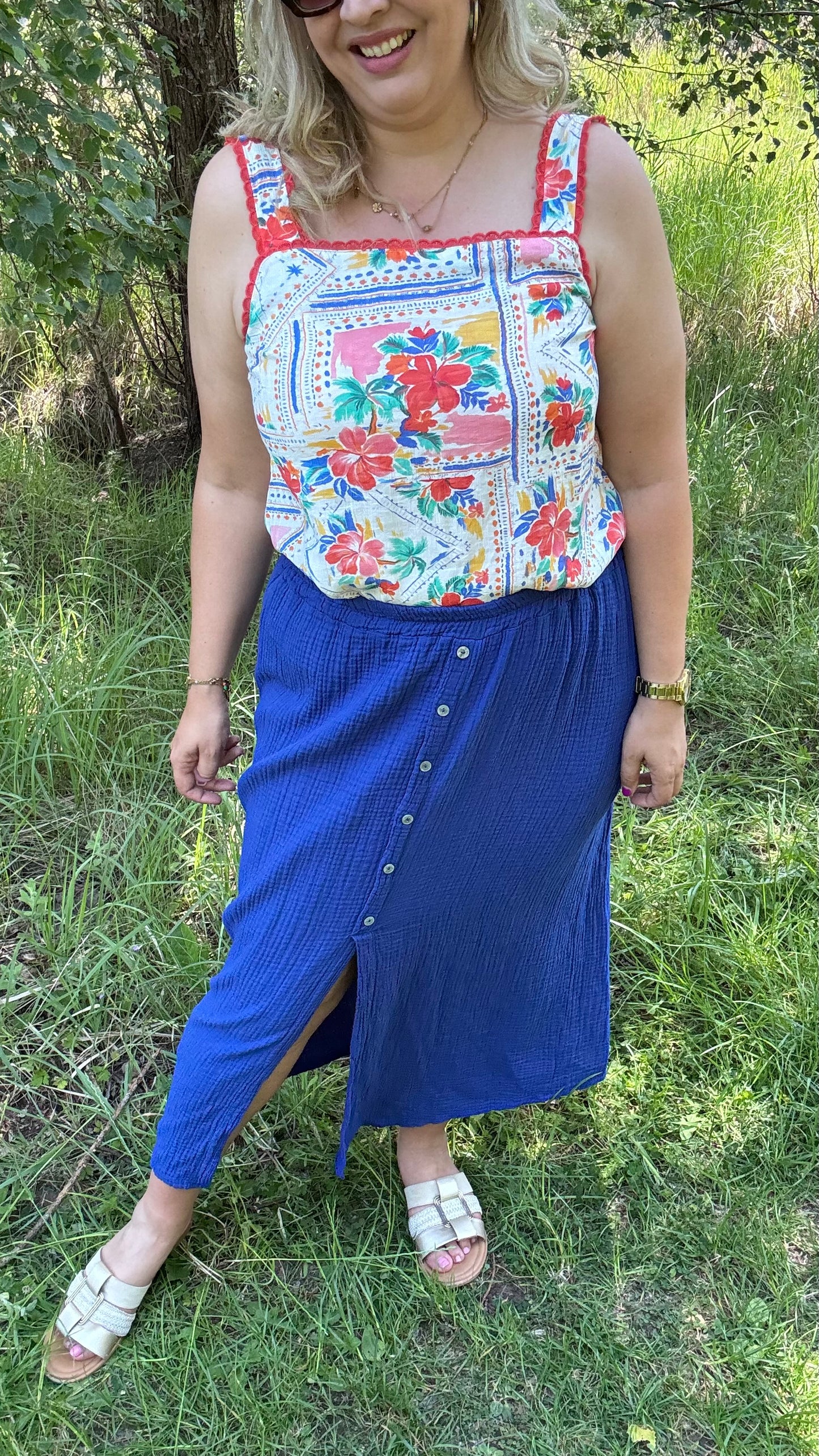 Ruth tetra rok - Blauw